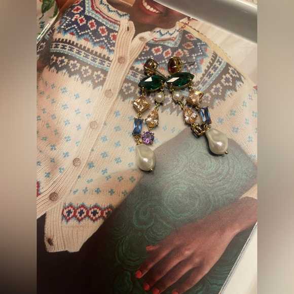 Kate Spade NWOT Elegant Multicolor Drop Earrings - Picture 2 of 5